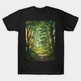 Mysterious Path in an Oak Forest T-Shirt